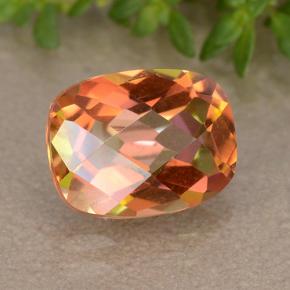 Quartzo místico multicolorido natural 1,81ct, almofada cortada, VVS-VS