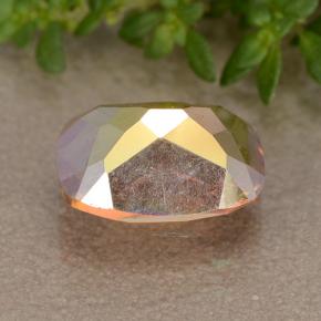 Quartzo místico multicolorido natural 1,81ct, almofada cortada, VVS-VS