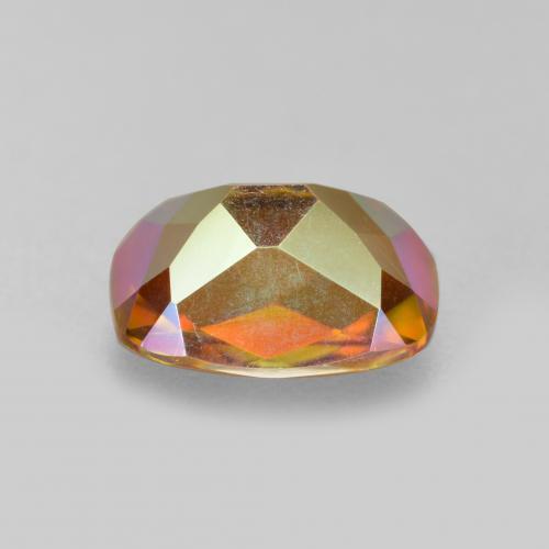 Quartzo místico multicolorido natural 1,83ct, almofada cortada, VVS-VS