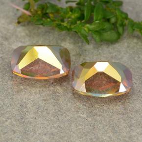 Pedras preciosas de Quartzo Místico Multicolorido natural de 3.53 ct, Almofada cortada, VVS-VS