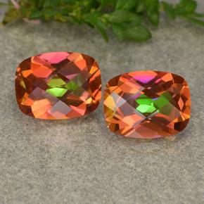 Pedras preciosas de Quartzo Místico Multicolorido natural de 3.60 ct, Almofada cortada, VVS-VS