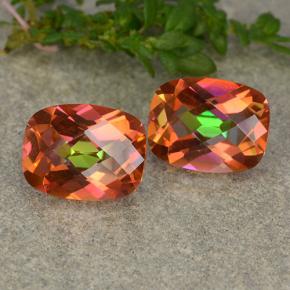 Pedras preciosas de Quartzo Místico Multicolorido natural de 3.60 ct, Almofada cortada, VVS-VS