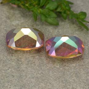 Pedras preciosas de Quartzo Místico Multicolorido natural de 3.60 ct, Almofada cortada, VVS-VS