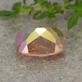 Quartzo místico multicolorido natural 1,88ct, almofada cortada, VVS-VS