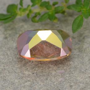 Quartzo místico multicolorido natural 1,82ct, almofada cortada, VVS-VS