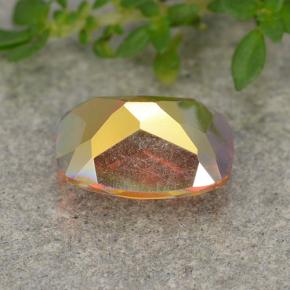 Quartzo místico multicolorido natural 1,69ct, almofada cortada, VVS-VS