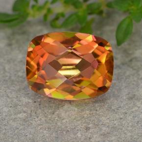 Quartzo místico multicolorido natural 1,81ct, almofada cortada, VVS-VS