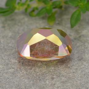 Quartzo místico multicolorido natural 1,81ct, almofada cortada, VVS-VS