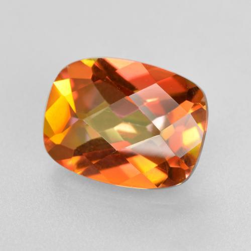 Quartzo místico multicolorido natural 1,84ct, almofada cortada, VVS-VS
