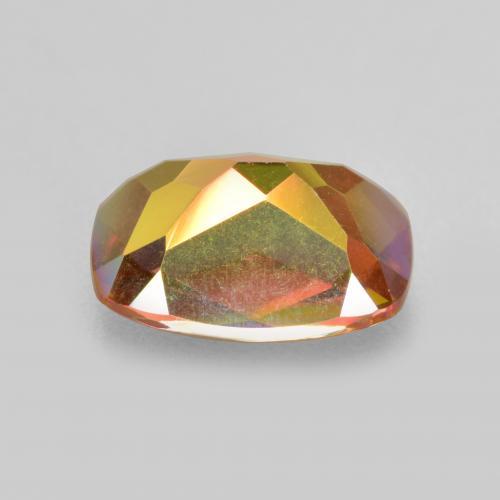 Quartzo místico multicolorido natural 1,84ct, almofada cortada, VVS-VS