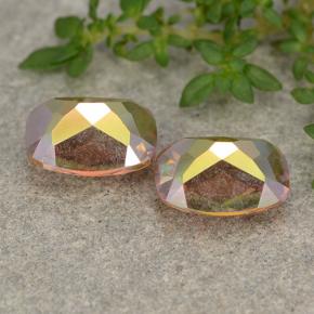 Pedras preciosas de Quartzo Místico Multicolorido natural de 3.36 ct, Almofada cortada, VVS-VS