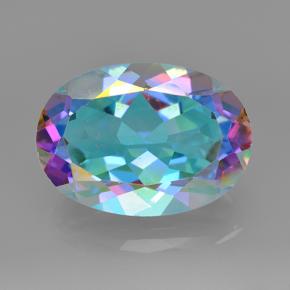 Quartzo Místico Multicolorido Natural 7.08ct, Corte Oval, VVS-VS