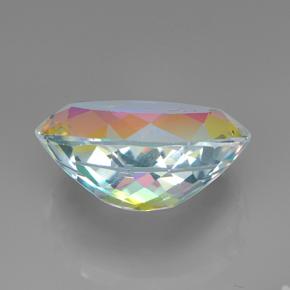 Quartzo místico multicolorido natural 7,50ct, corte oval, VVS-VS