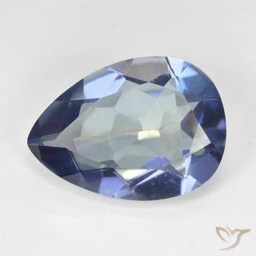 8.96ct Natural Multicolorido Quartzo Místico, Formato de pêra, VVS-VS