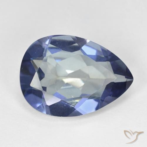 Quartzo Místico Multicolorido Natural 8.69ct, Formato de pêra, VVS-VS