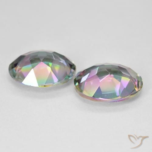 Pedras preciosas de Quartzo Místico Multicolorido natural de 7.84 ct, oval, VVS-VS