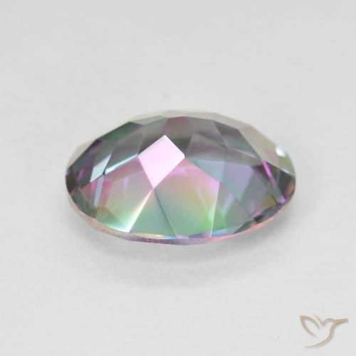 Quartzo Místico Multicolorido Natural 4.23ct, Corte Oval, VVS