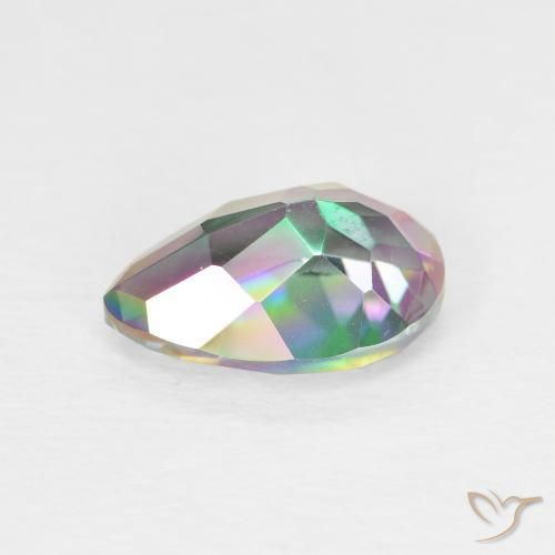 Quartzo Místico Multicolorido Natural 1.88ct, Formato de pêra, VVS-VS