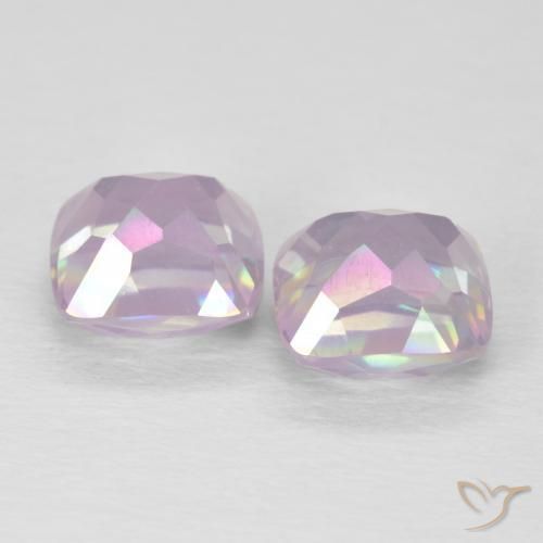 Pedras preciosas de Quartzo Místico Multicolorido natural de 3.22 ct, Almofada cortada, VVS