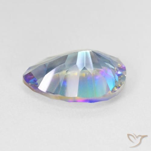 Quartzo Místico Multicolorido Natural 5.26ct, Formato de pêra, VVS-VS