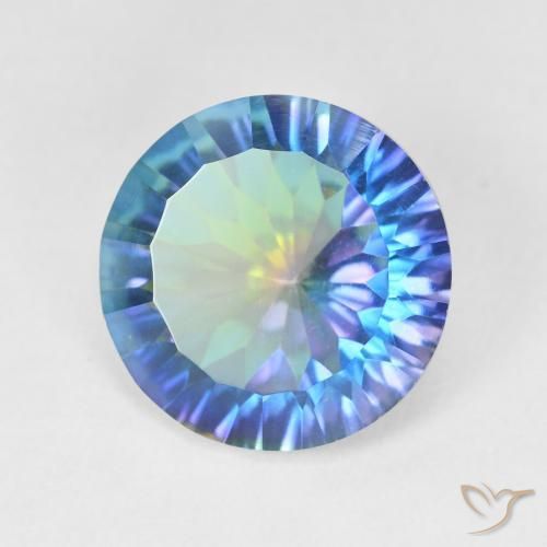Quartzo Místico Multicolorido Natural 5.08ct, Redondo, VVS-VS
