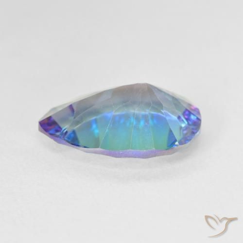Quartzo Místico Multicolorido Natural 4.36ct, Formato de pêra, VVS-VS