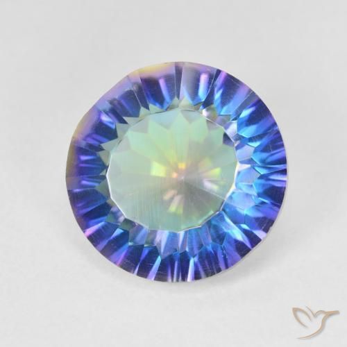 Quartzo Místico Multicolorido Natural 5.13ct, Redondo, VVS-VS