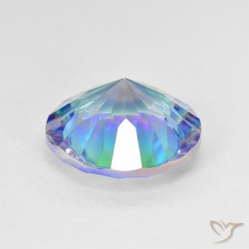 Quartzo Místico Multicolorido Natural 5.13ct, Redondo, VVS-VS