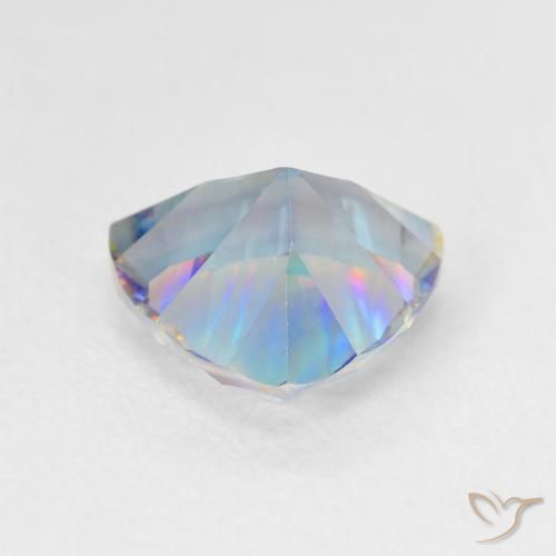 Quartzo místico multicolorido natural 2,02ct, trillion, VVS-VS