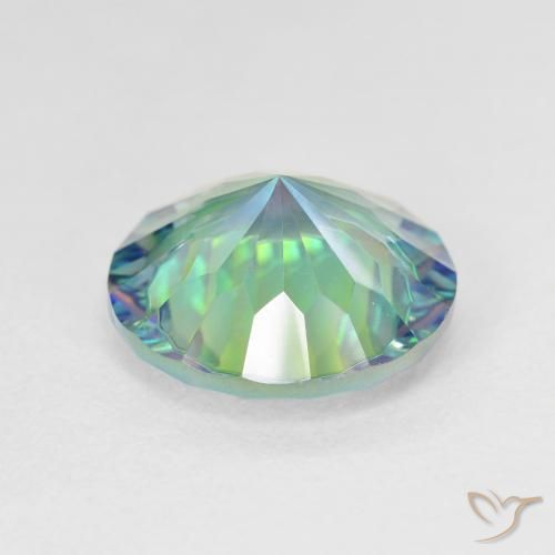 Quartzo Místico Multicolorido Natural 4.88ct, Redondo, VVS-VS