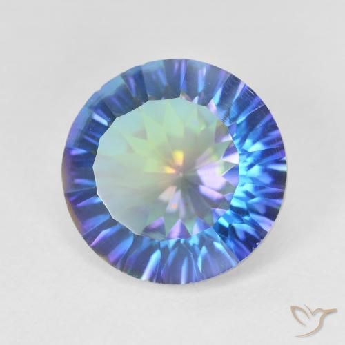 Quartzo Místico Multicolorido Natural 5.48ct, Redondo, VVS-VS