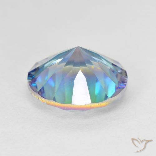 Quartzo Místico Multicolorido Natural 5.48ct, Redondo, VVS-VS