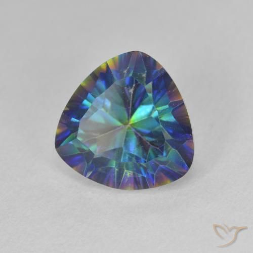 Quartzo Místico Multicolor azul Natural 3.50ct, Trilhão, VS