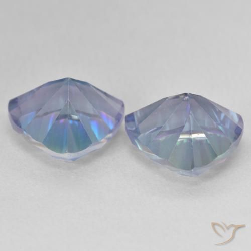 Pedras preciosas de Quartzo Místico Multicolor azul natural de 6.07 ct, Trilhão, VVS-VS
