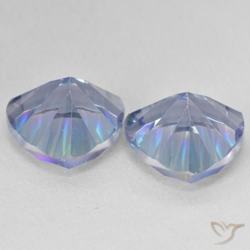 Pedras preciosas de Quartzo Místico Multicolor azul natural de 6.27 ct, Trilhão, VVS-VS