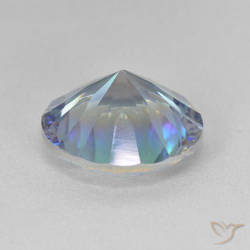 Quartzo Místico Multicolor azul Natural 5.24ct, Redondo, VVS-VS