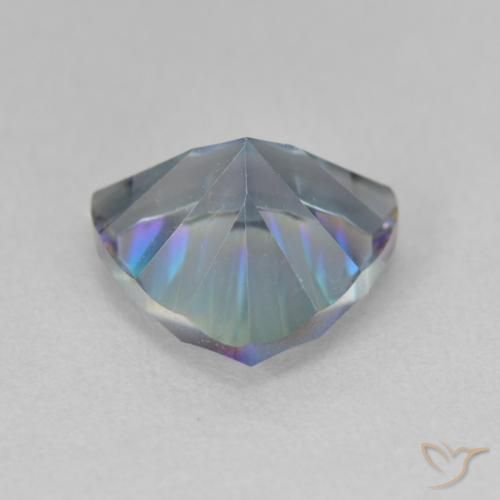 Quartzo Místico Multicolor azul Natural 2.97ct, Trilhão, VVS-VS