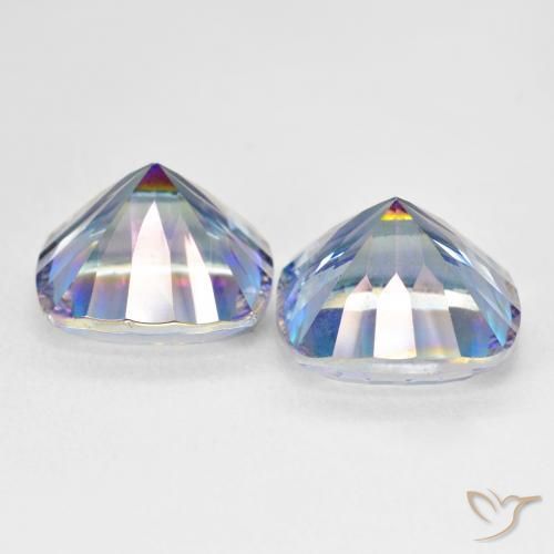 Pedras preciosas de Quartzo Místico Multicolorido natural de 13.12 ct, Almofada, VS