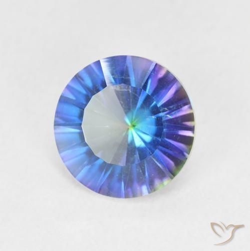 Quartzo Místico Multicolorido Natural 1.65ct, Corte Redondo, VVS-VS