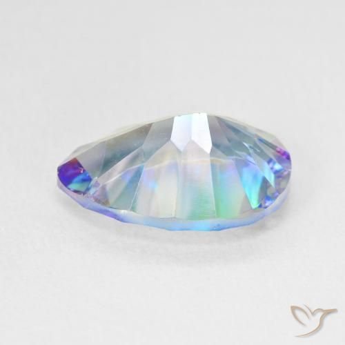 Quartzo Místico Multicolorido Natural 4.94ct, Formato de pêra, VS
