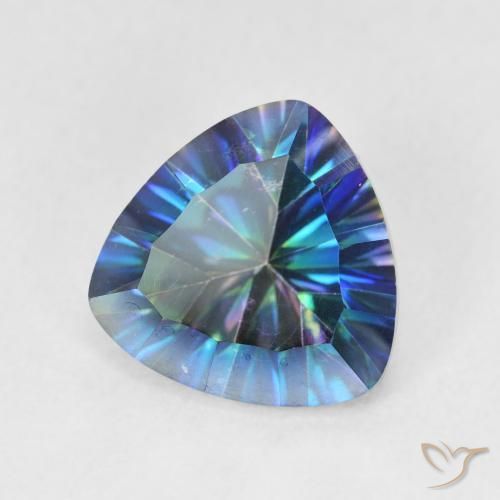 Quartzo Místico Multicolor azul Natural 2.85ct, Trilhão, VS