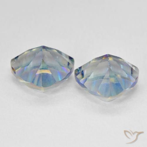 Pedras preciosas de quartzo místico multicolorido natural de 4,63 ct, trillion, VS