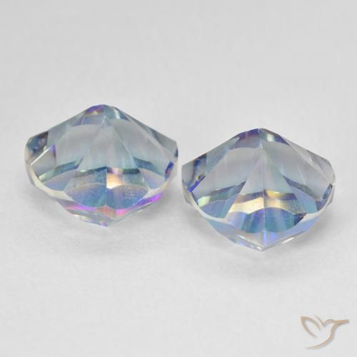 Pedras preciosas de Quartzo Místico Multicolor azul natural de 5.24 ct, Trilhão, VS