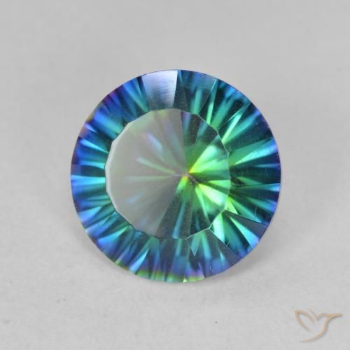 Quartzo Místico Multicolorido Natural 2.20ct, Redondo, VVS-VS