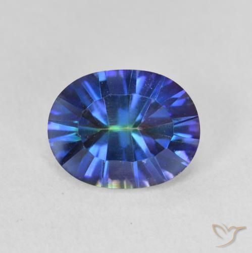 1.75ct Natural Multicolorido Quartzo Místico, oval, VVS-VS