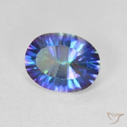 Quartzo Místico Multicolorido Natural 1.72ct, oval, VVS-VS
