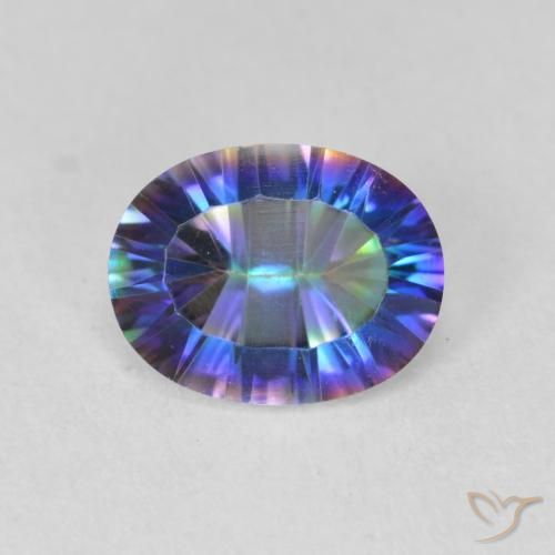 1.64ct Natural Multicolorido Quartzo Místico, oval, VS