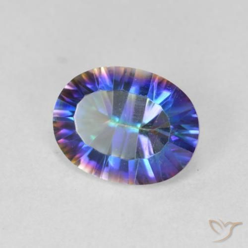 Quartzo Místico Multicolorido Natural 1.64ct, oval, VS