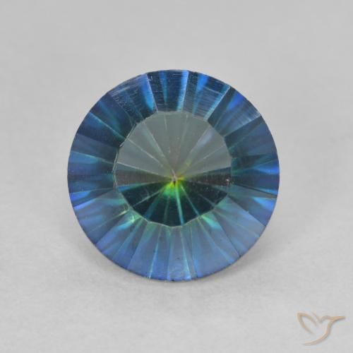 2.54ct Natural Multicolorido Quartzo Místico, Redondo, VVS-VS