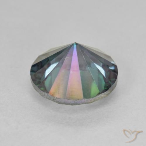Quartzo Místico Multicolorido Natural 2.54ct, Redondo, VVS-VS